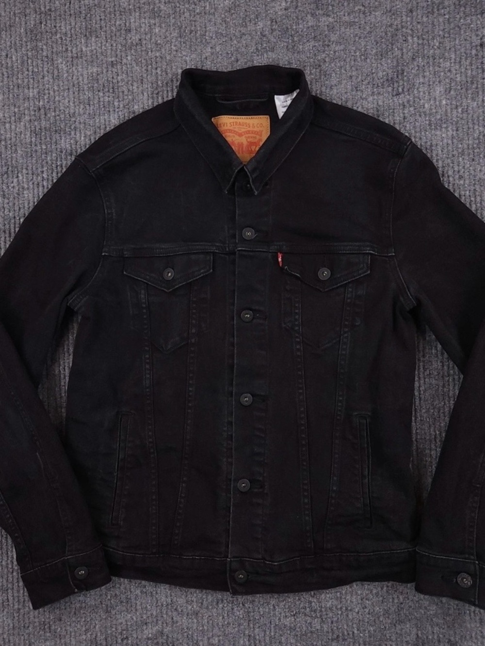 Levi's Black Denim Trucker Jacket - Men's Large